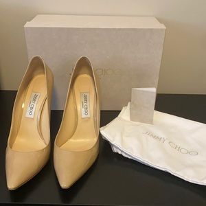 Jimmy Choo Romy 100 Patent Nude